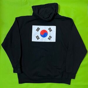 XL Anti Social Social Club Hoodie Black South Korea Flag Graphic Mens